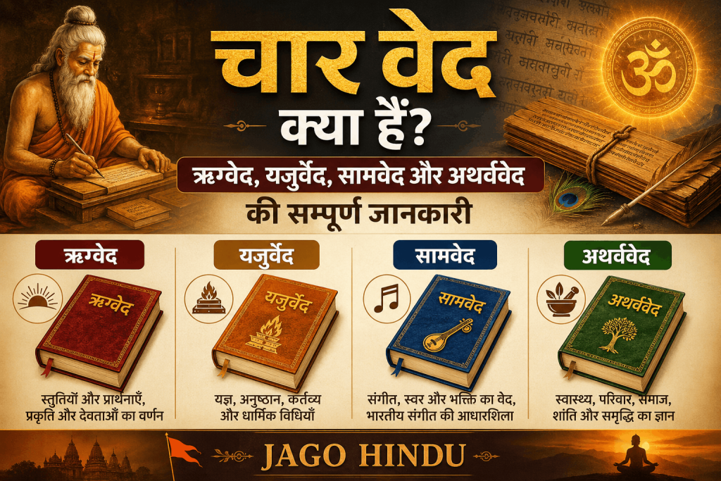 चार वेद क्या हैं - ऋग्वेद, यजुर्वेद, सामवेद और अथर्ववेद की जानकारी